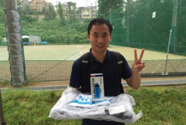 雨の中での男子シングルス！！