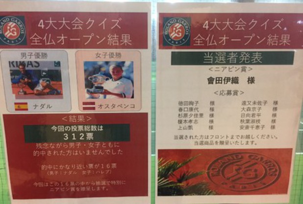 全仏オープンクイズ結果