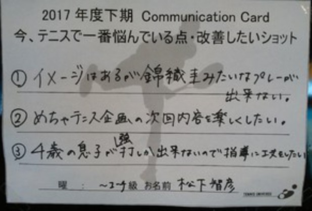 「コミュニケーションカード」～有言実行中？!～