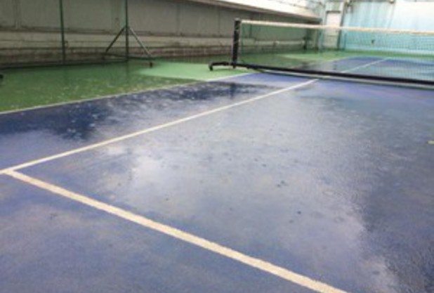 ☆雨のサンプラザテニスコート☆