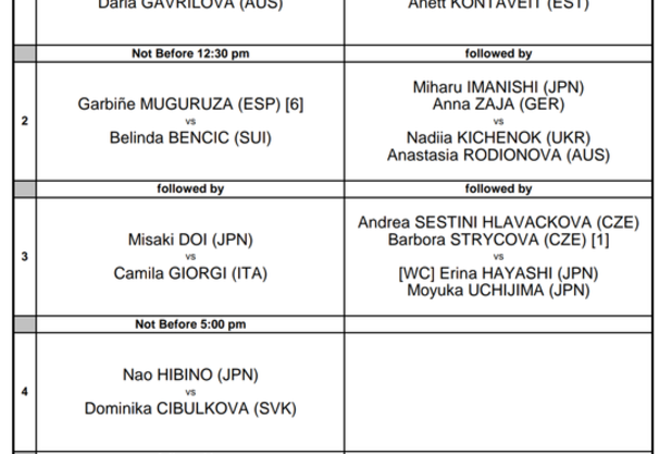 速報！！　内島萌夏選手ダブルス