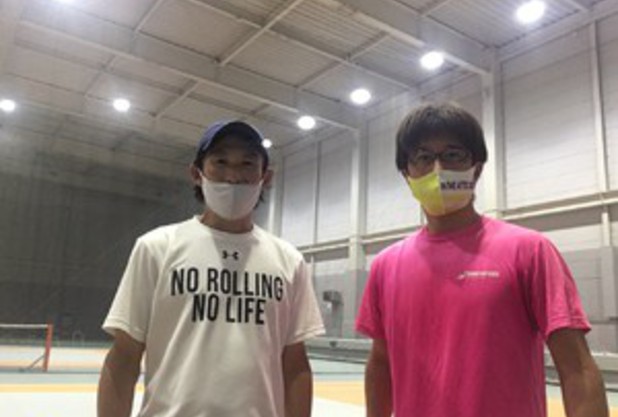 安藤コーチと練習