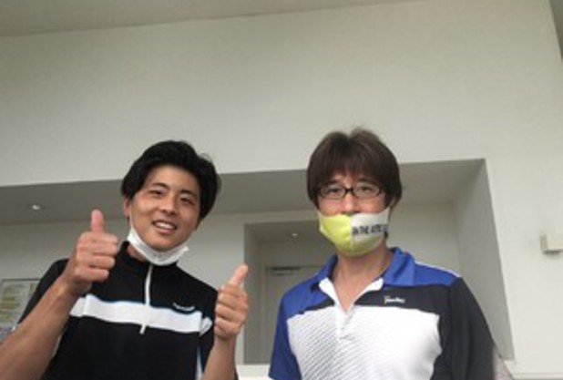 柿本コーチと練習