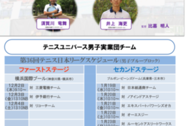 第36回テニス日本リーグ　ライブ配信について