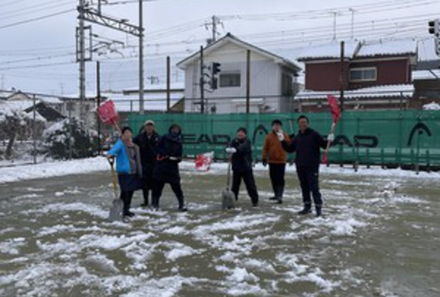 雪かきしました