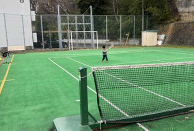 甥っ子とテニス