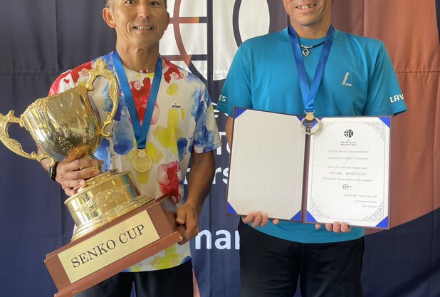 ITF Masters series 1000 センコーカップ イン 山梨結果　比嘉明人コーチ