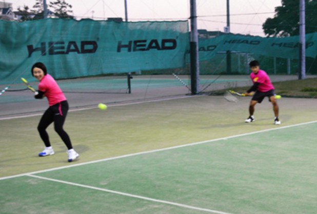 テニスをすれば...