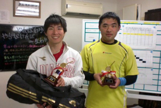 男子ナイターシングルス結果発表