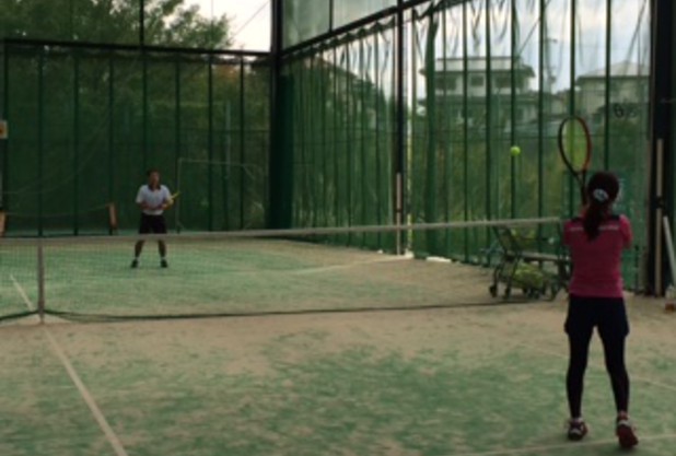 レッスンの合間にも昼練