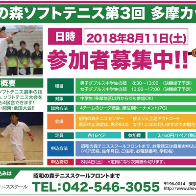 昭和の森ソフトテニス第3回　多摩カップ